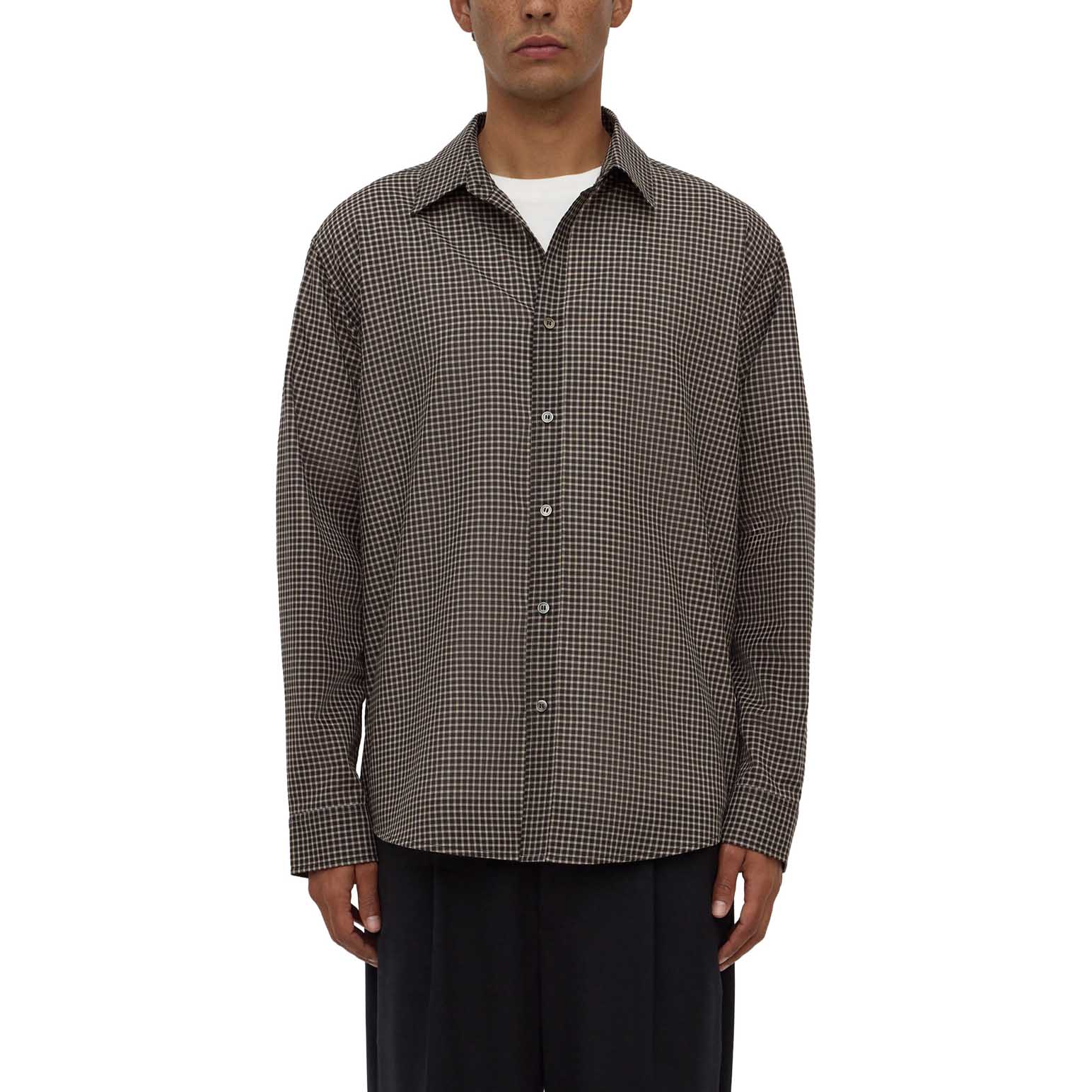 Assembly Label Alta Check Long Sleeve Shirt Brown/Black